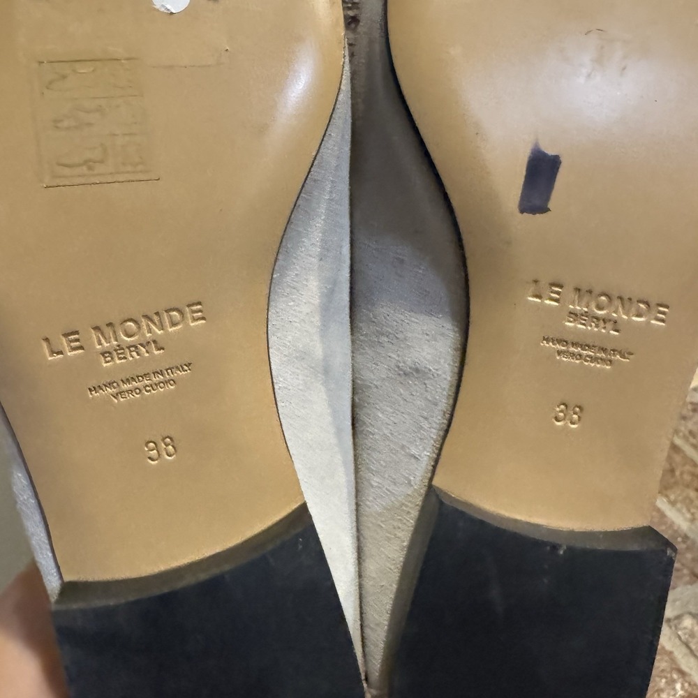 Le Monde Beryl Lo Boy Suede Loafer Women's Gray Size 38 #246 - Picture 7 of 16